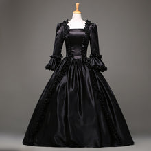 Load image into Gallery viewer, Black Gothic Victorian Dress