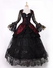 Load image into Gallery viewer, Black Gothic Victorian Dress
