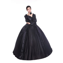 Load image into Gallery viewer, Black Gothic Victorian Dress