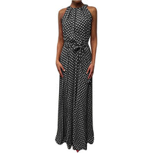 Load image into Gallery viewer, Sleeveless Halter Neck Coffee Casual Dresses
